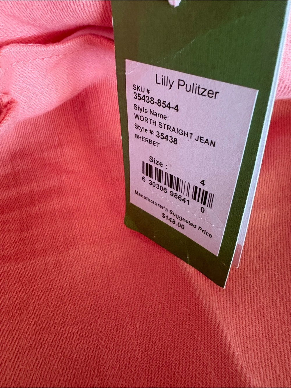 Lilly Pulitzer pink jeans with Tag never worn - Picture 11 of 12